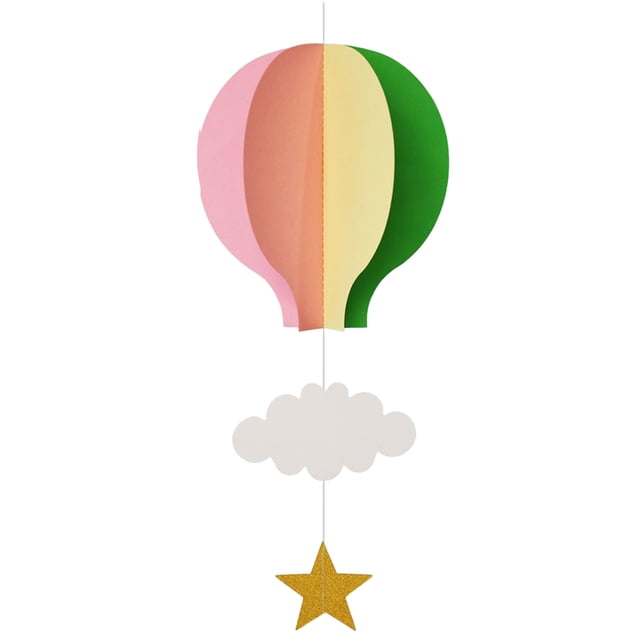 serony Hot air balloon paper string flower flag+55cm 21 inch