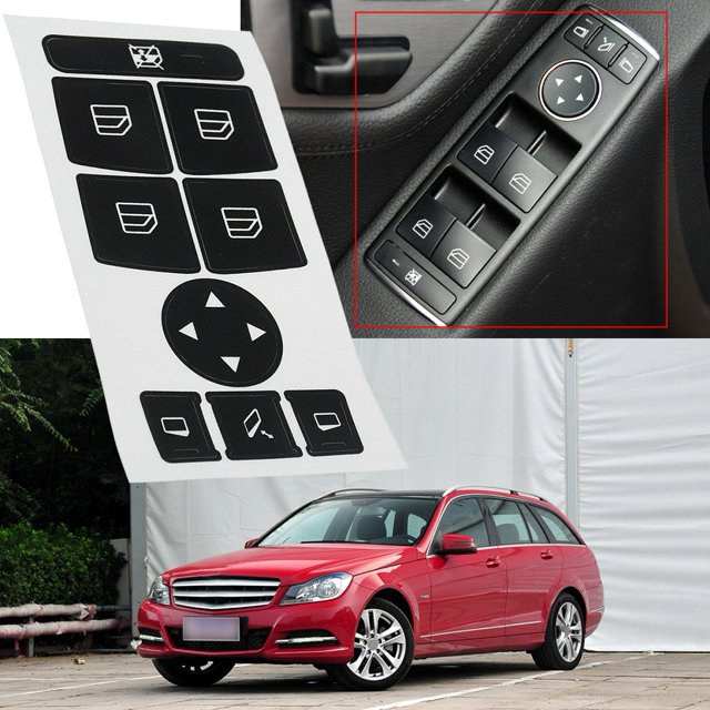 Autocollant de Réparation de Bouton de Commutateur pour Mercedes-Benz W204 C300