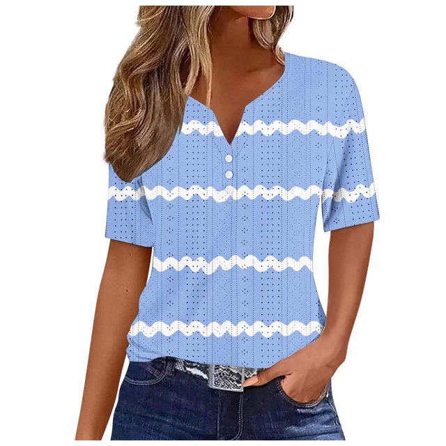 Birdeem Blouses pour Femmes T-Shirt Col en V Couleur Unie