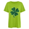 thumbnail image 2 of TopLLC St. Patrick's Day Patricks Day Chemises pour Femmes Hauts de Sarrau St Patricks Day Mode pour Dames St. Imprimé Manches Courtes Col Rond Chemise Femme Décontractée Ample, 2 of 4