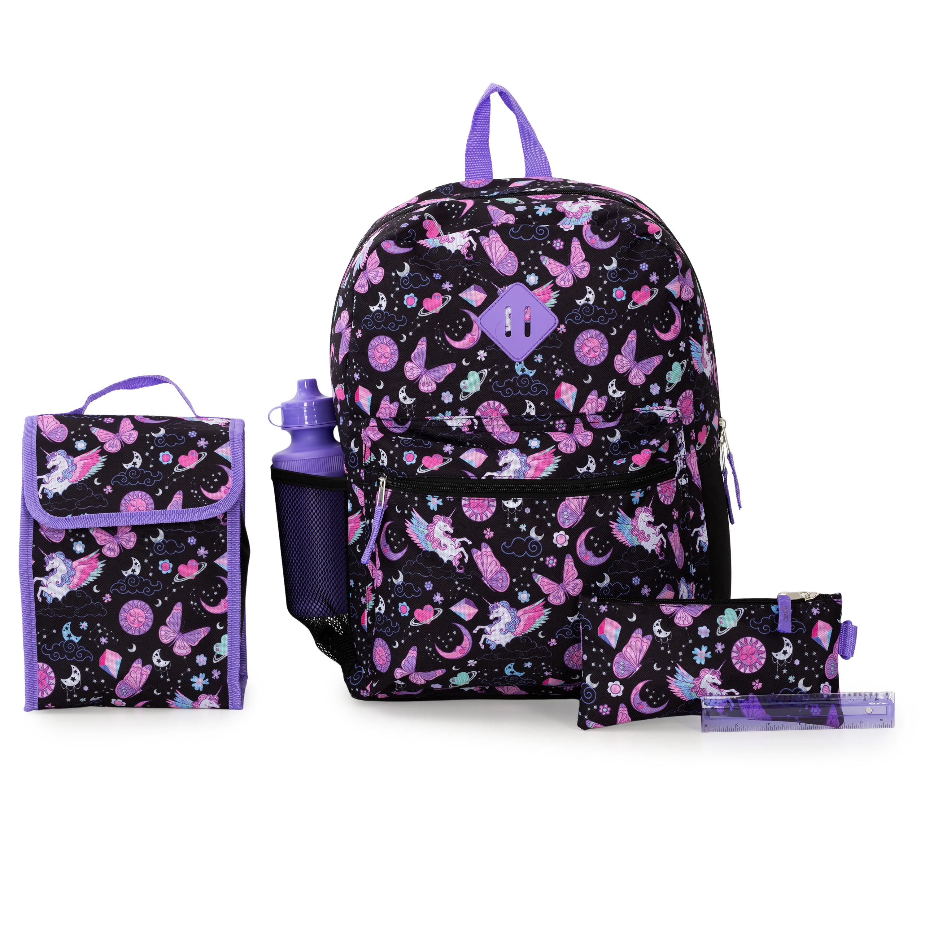 Ensemble Sac à Dos Jetstream 5 Pièces avec Sac à Lunch, Trousse, Règle et Gourde