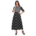 thumbnail image 2 of Moomaya Robe Kurti d'Été à Manches Courtes Imprimée, Tunique Ligne A pour Femmes, 2 of 5