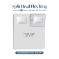 thumbnail image 3 of Bare Home Premium 1800 Collection Ensemble de Draps 4 Pcs, Tête Fendue Très Grand Flexible, Bleu Foncé, 3 of 10
