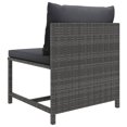 thumbnail image 5 of vidaXL 6 Piece Garden Lounge Set with Cushions Poly Rattan Grey, 5 of 5