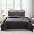 thumbnail image 5 of JML 3 Pieces Queen Quilt Set, Soft Lightweight Microfiber Bedspread,1 Quilt 2 Shams, Grey, 5 of 5