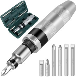 7Pcs Impact Screwdriver Set Shock Screw Bits Metal Shock Screw Driver Chisel Bits Multifunctional Screw Extractor Remover Repair Set Durable Shock Screwdriver Bits for Repair