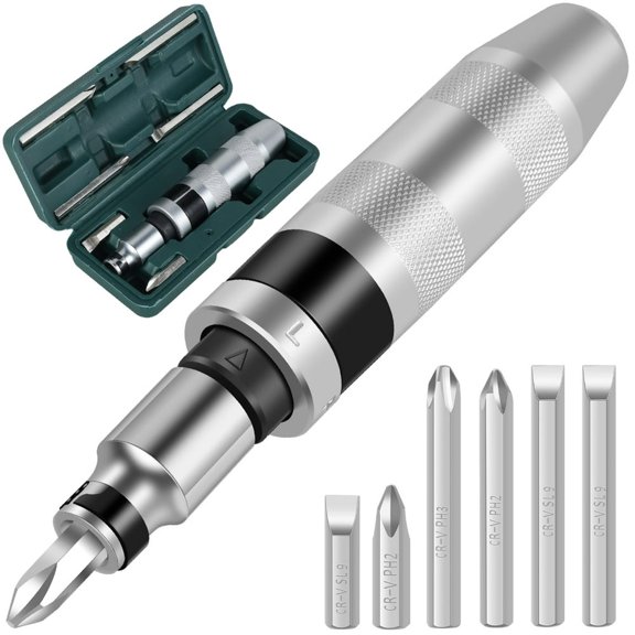 Ensemble de 7 Tournevis à Impact, Embouts de Vis en Métal, Embouts de Tournevis Multifonctionnels, Extracteur de Vis, Ensemble de Réparation Durable