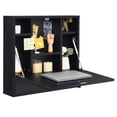 thumbnail image 1 of Costway Wall-Mount Floating Desk Foldable Space Saving Laptop Workstation Black, 1 of 10