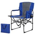thumbnail image 1 of Oversized Folding Camping Directors Chair with Side Pockets and Storage Rack, Heavy Duty Portable Folding Chair with Side Table, Pocket for Beach, Fishing,Trip,Picnic,Lawn,Concert, 1 of 4