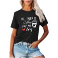 thumbnail image 1 of Hauts à Manches Courtes pour Femmes T-Shirt Décontracté à Col Rond Imprimé Ample Blouse Aguichant pour Femmes, 1 of 6