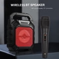 thumbnail image 3 of AMERTEER Portable BT Karaoke Machine Rechargeable Cordless Outdoor Speaker Battery Powered with Microphone & Microphone System for Home Outdoor Gym Party Singing Dancing Camping, 3 of 7