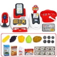 thumbnail image 3 of Multicolor Cashier Toys For Kids, Toy Grocery Store With Checkout Scanner,Fruit Card Reader, 3 of 8