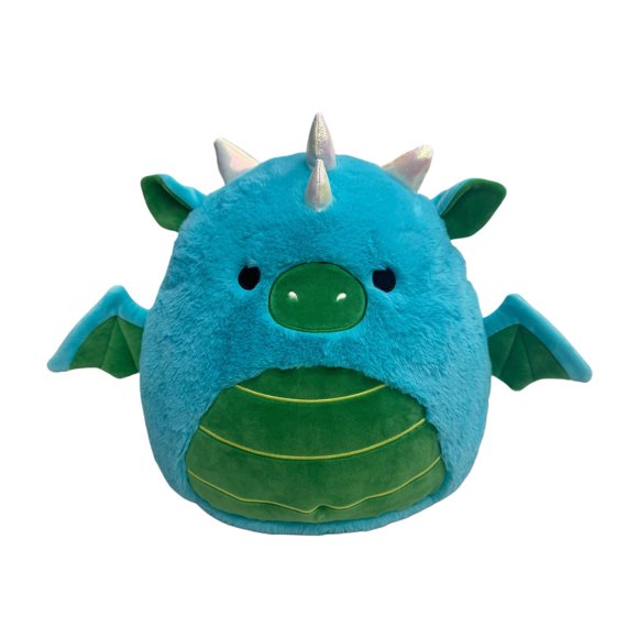 Fuzz-a-mallows par Original Squishmallows Peluche de 12 po - Dalton le Dragon Bleu
