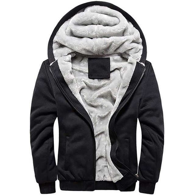 Mens Jacket Winter Mens Fashion Autumn And Winter Loose Casual Solid Color Jacket