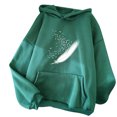 thumbnail image 1 of Pompotops Mode Dames Casual Manches Longues Dames O-Cou Hoodie Femmes Lâches Tops, 1 of 7