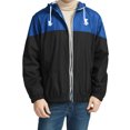 thumbnail image 1 of EGNMCR Manteau Matelassé pour Homme Automne Coupe Ajustée Mince Extérieur Protection Solaire Manteau de Randonnée avec Poches Décontracté à Blocs de Couleur Patchwork à Capuche à Fermeture Éclair Pardessus Légers Coupe-Vent, 1 of 8