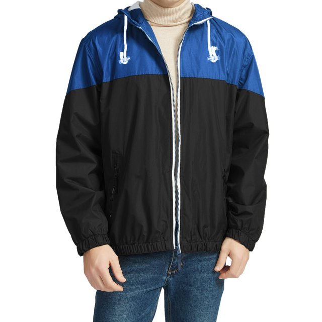 EGNMCR Manteau Matelassé pour Homme Automne Coupe Ajustée Mince Extérieur Protection Solaire Manteau de Randonnée avec Poches Décontracté à Blocs de Couleur Patchwork à Capuche à Fermeture Éclair Pardessus Légers Coupe-Vent