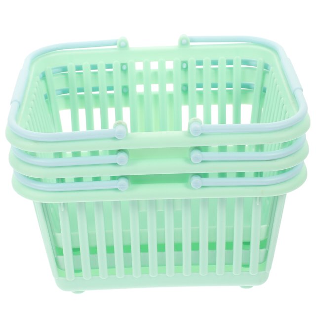 Miangastore 3 Pcs Bathroom Drainage Toiletry Organizers Plastic Storage Organizer Baskets With Handles