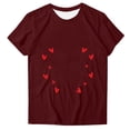 thumbnail image 2 of Aufmer 5 Pcs Women's Printed Short Sleeve Tee, Casual Round Neck T-Shirt with Fashion Pattern, Soft Polyester Top for Spring Summer, Versatile Daily Wear for Various Occasions(Multicolor), 2 of 3