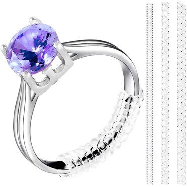 Ring Size Adjuster - 5pcs Clear Ring Sizer Adjuster for Loose Rings, Spiral Silicone Tightener Set, Invisible Ring Guards