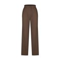 thumbnail image 3 of Yuyuzo Lounge Pants for Women Elastic High Waisted Straight Leg Solid Color Trousers with Pockets, 3 of 5
