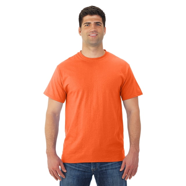 Jerzees Mens DRI-POWER Active Short Sleeve Crew T-Shirt, S, Safty Orange