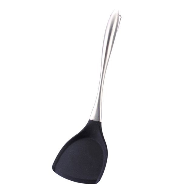 Oleegame 1PC Stainless Steel Handle Silicone Kitchenware Set Kitchen Supplies Black