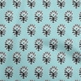 thumbnail image 1 of oneOone Velvet Turquoise Blue Fabric Block Sewing Material Print Fabric By The Yard 58 Inch Wide, 1 of 5