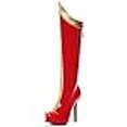 thumbnail image 3 of Ellie Shoes E-517-Comet 5 Heel Knee Boot 10 / RDGD, 3 of 3
