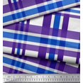 thumbnail image 2 of Soimoi Blue Rayon Fabric Gingham Check Print Fabric by Yard 42 Inch Wide, 2 of 5