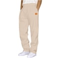 thumbnail image 1 of LIaqionyy Mens Sweatpants Open Bottom Casual Elastic Waist Drawstring Jogger Lounge Pants with Pockets, 1 of 3