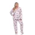 thumbnail image 2 of White Mark Pyjama Deux Pièces à Manches Longues à Boutons à Motif Floral pour Femmes, 2 of 6