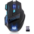thumbnail image 1 of KUNOVA (TM) Souris de Jeu Optique Sans Fil, Souris de Jeu USB 2,4 GHz 4 DPI Réglables avec Touche Fire et Lumière à Respiration Froide, 1 of 4