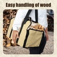 thumbnail image 4 of MesaSe Sac Porte-Bûches Grand Sac Fourre-Tout en Toile pour Bois de Chauffage Sac Porte-Bûches avec Sangle Réglable Sac de Rangement pour Cheminée Branche de Bois, 4 of 8