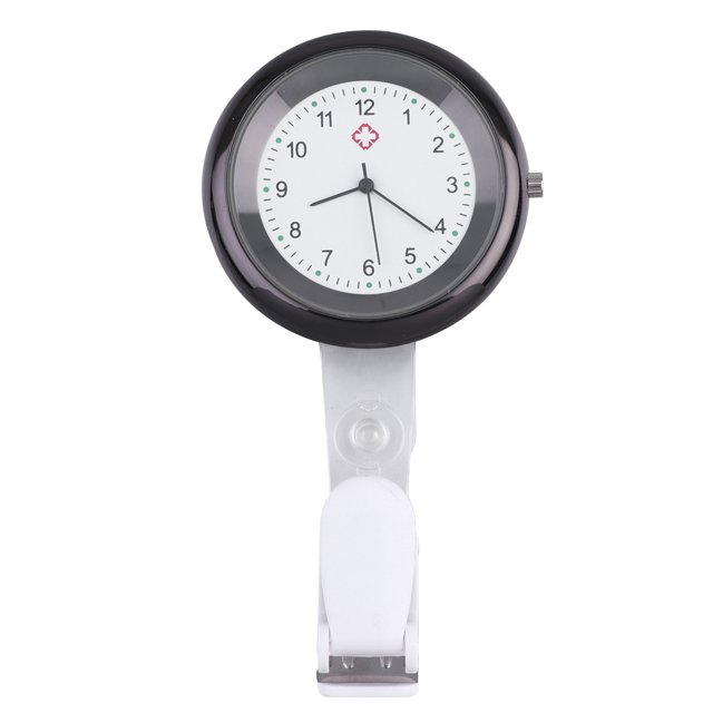 Chic Hanging Watch Doctor Pocket Watch Quartz Movement Nurses Watch for Birthday Mothers Day Gift (Black)