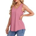 thumbnail image 4 of Dealovy Womens Tank Tops Sleeveless Casual Summer Solid Color Loose Fitted Casual Flowy Basic Tees Outfits, 4 of 7