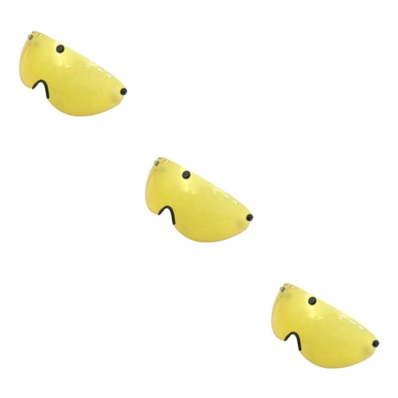 VONKY Open Face for Visor Peak 5-Snap Spare Parts Red Yellow Type B 3Set