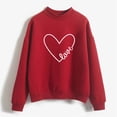 thumbnail image 4 of Meichang Sweat-Shirt pour Femmes Chemise de la Saint-Valentin Sweat-Shirt Graphique Cœur Mignon Pull Col Rond Manches Longues Sweat-Shirts de Vacances Saint-Valentin, 4 of 4