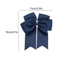 thumbnail image 3 of Iumwxz 6-inch Ribbed Satin Fishtail Double Layered Ribbon Bow Hair Clip For Children's Hair Accessories Hair Clip, 3 of 7