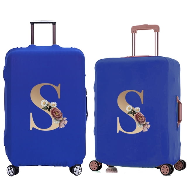 Luggage Cover Travel Suitcase Protective Cover for Trunk Case 18 '' -28 '' Foldable Elastic Suitcase Cover Gold Pattern 8gold S S