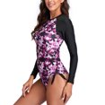 thumbnail image 4 of LSLJS Women's Fashionable Conservative Color Printed Split Swimsuit Surfing Diving Suit, Womens Bathing Suits, 4 of 8