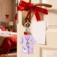 thumbnail image 4 of RRJ Nurses' Day Gifts, 2D Acrylic Flat Customized Healthcare Worker Uniform Pendant, Personalized Nurse Appreciation Token, Staff Recognition Keepsake, Hospital Themed Decor for Lanyard Keychain, 4 of 6