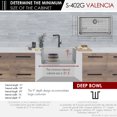 thumbnail image 4 of Stylish Dual Mount 31" Stainless Steel Single Bowl Kitchen Sink with Grid & Strainer S-402G, 4 of 12
