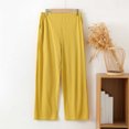 thumbnail image 2 of Sentmoon Pajama Pants Women Oversized High Waist Wide Leg Pants for Women Solid Color with Pockets Breathable Casual Pants for Women Winter for Deep Sleep, 2 of 5