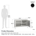 thumbnail image 4 of Systembuild Evolution Ashbury Heights 2 Door Storage Cabinet-Fluted Glass Metal Locker, Black, 4 of 9