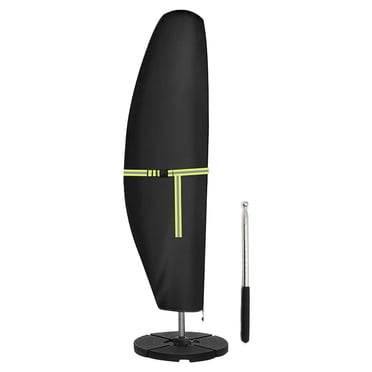 Patio Umbrella Parasol Cover 420D Waterproof Outdoor Umbrella Cover Fits Cantilever Offset Umbrella 280 X 30 X 81/46 Cm