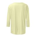thumbnail image 4 of BVOFAR T-Shirts Chrétiens pour Femmes à Imprimé de Lettres, Col Rond Décontracté, Manches 3/4, Hauts, Cadeaux des Fêtes, T-Shirts Bénis, 4 of 5
