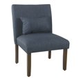 thumbnail image 1 of HomePop Transitional Fabric Parker Accent Chair with Pillow in Navy Blue, 1 of 12