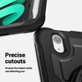 thumbnail image 4 of XYX Case for iPad Mini 7 A17 Pro 2024/Mini 6 2021 8.3 Inch 7th/6th Gen with Rotating Stand, Shoulder Strap, 2in1 Shockproof Cover, Black, 4 of 7