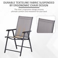 thumbnail image 4 of Outsunny 2-Piece Folding Dining Chair Set with Armrests, Black, 4 of 10